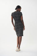 Joseph Ribkoff Black-Vanilla Polka Dot Dress Style 222015