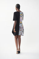 Joseph Ribkoff Black-Multi Urban Print Dress Style 222090