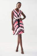 Joseph Ribkoff Pink/Black Dress Style 222104