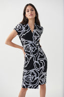 Joseph Ribkoff Black-Vanilla Dress Style 222122