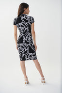 Joseph Ribkoff Black-Vanilla Dress Style 222122