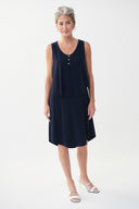 Joseph Ribkoff Midnight Blue Sleeveless Jersey Dress Style 222203