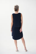 Joseph Ribkoff Midnight Blue Sleeveless Jersey Dress Style 222203