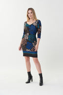 Joseph Ribkoff Black/Multi Floral Dress Style 223059-main