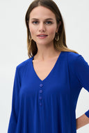 Joseph Ribkoff Royal Draped Henley Top Style 223102