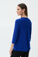 Joseph Ribkoff Royal Draped Henley Top Style 223102