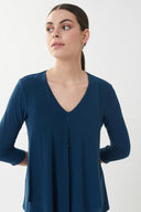 Joseph Ribkoff Nightfall Draped Henley Top Style 223102