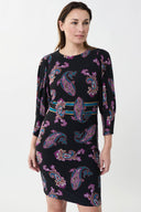 Joseph Ribkoff Black/Multi Dress Style 223138