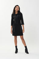 Joseph Ribkoff Black Taffeta Trim Dress Style 223142