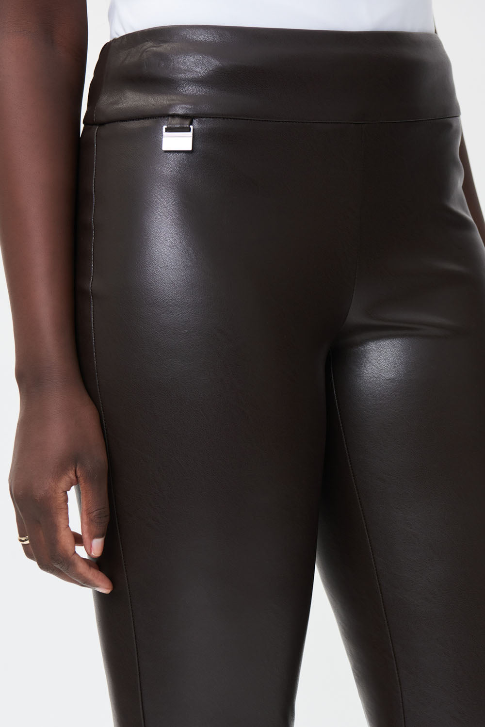 Joseph Ribkoff Mocha Faux Leather Pant Style 223196 – Luxetire