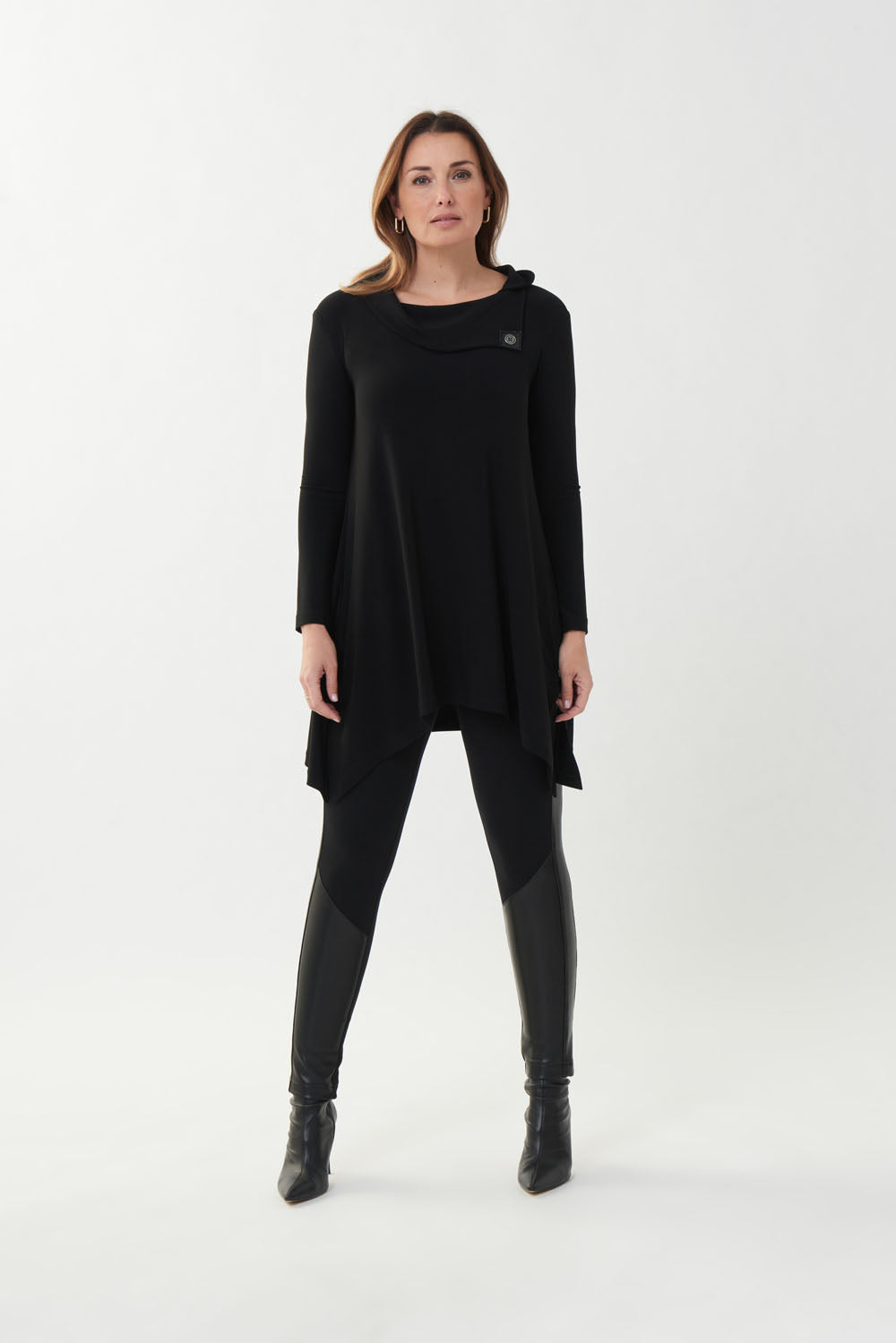 Joseph Ribkoff Black Asymmetric Hem Tunic Style 223223