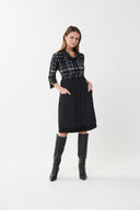 Joseph Ribkoff Black/Vanilla/Grey Dress Style 223232