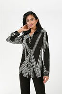 Frank Lyman Beige/Black Blouse Style 223272