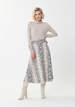 Joseph Ribkoff Beige-Multi Snakeskin Skirt Style 223304