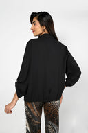 Frank Lyman Black Woven Top Style 223336