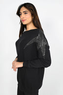 Frank Lyman Black Knit Top Style 223410