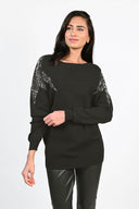 Frank Lyman Black Knit Top Style 223410