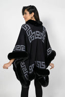 Frank Lyman Black/Grey Knit Cape Style 223446U