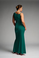 Joseph Ribkoff Rainforest Ruched Gown Style 223714