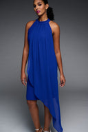 Joseph Ribkoff Royal Sapphire Halter Dress Style 223716