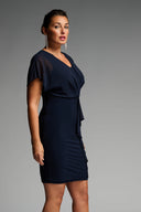 Joseph Ribkoff Midnight Blue Wrap Dress Style 223719