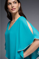 Joseph Ribkoff Ocean Blue Cut-Out Tunic Style 223738