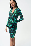 Joseph Ribkoff Black-Green Dress Style 224145