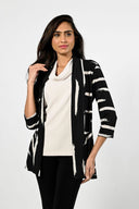 Frank Lyman Black/Tan Cardigan Style 224181