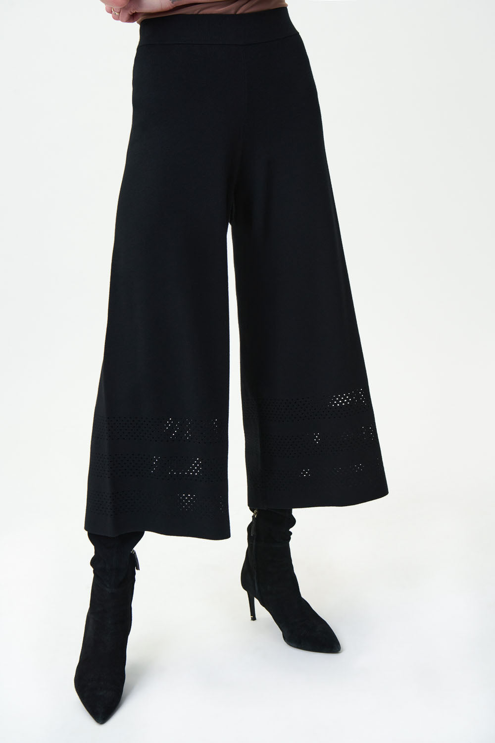 Joseph Ribkoff Black Wide Leg Chiffon Pants Style 223739 – Luxetire