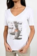 Frank Lyman White T-Shirt Style 226110-FL