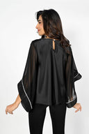 Frank Lyman Black Woven Top Style 229273