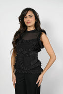 Frank Lyman 229402 Black Knit Top Style 229402