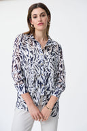 Joseph Ribkoff Navy/White Blouse Style 231025