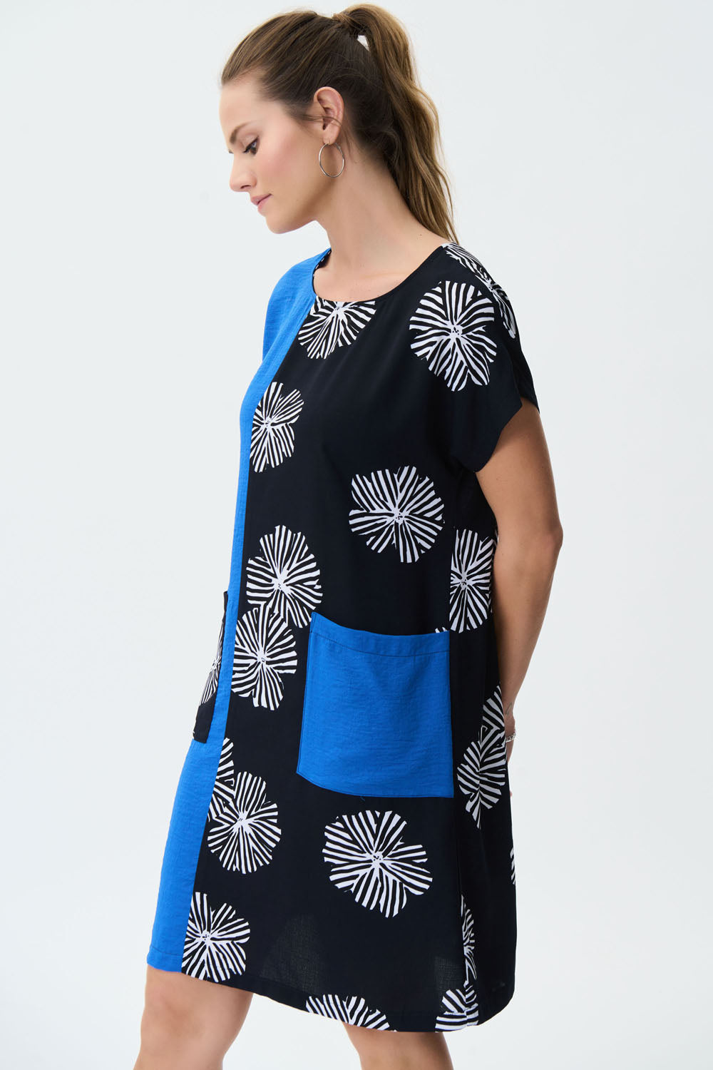 Joseph Ribkoff Midnight Blue-Multi Dress Style 231038