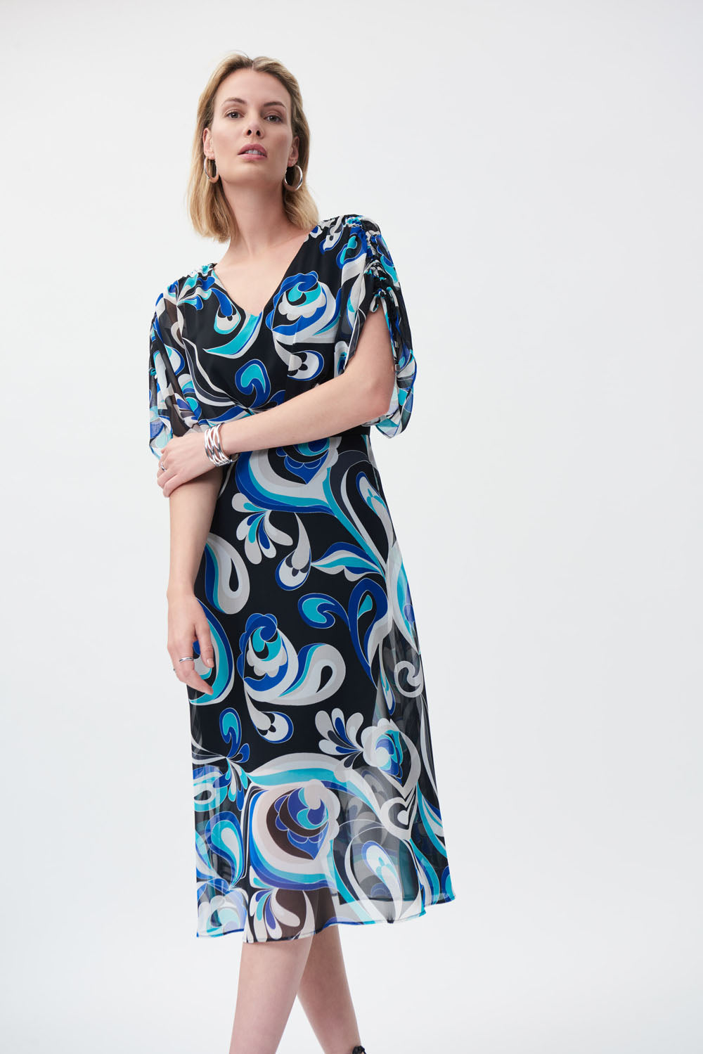 Joseph Ribkoff Black-Multi Dress Style 231041