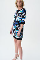 Joseph Ribkoff Black-Multi Tunic Dress Style 231043