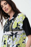 Joseph Ribkoff Black-Multi Floral Print Blouse Style 231078