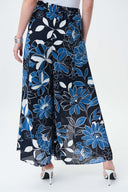 Joseph Ribkoff Midnight Blue-Multi Wide Leg Pants Style 231090