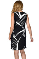 Frank Lyman Black/Off-White Woven Dress Style 231114