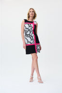 Joseph Ribkoff Black/Multi Sleeveless Dress Style 231133