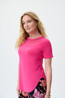 Joseph Ribkoff Dazzle Pink Tunic Style 231158