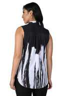 Frank Lyman Black/White Sleeveless Top Style 231182