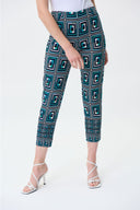 Joseph Ribkoff Black/Multi Capri Pants Style 231280