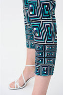 Joseph Ribkoff Black/Multi Capri Pants Style 231280