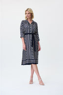 Joseph Ribkoff Midnight Blue/Multi Dress Style 231288