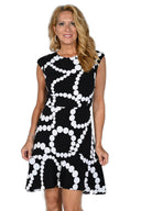 Frank Lyman Black/White Knit Dress Style 231289