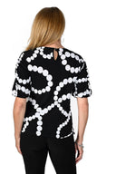 Frank Lyman Black/White Knit Top Style 231290