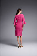 Joseph Ribkoff Hibiscus/Black Silky Knit Tulip Sleeves Dress Style 231740