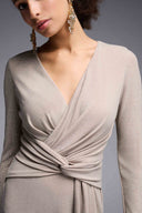 Joseph Ribkoff Champagne Wrap Dress Style 231763