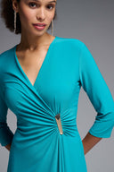 Joseph Ribkoff Ocean Blue Wrap Dress Style 231767